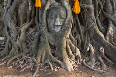 Head of The Sand Stone Buddha Image clipart