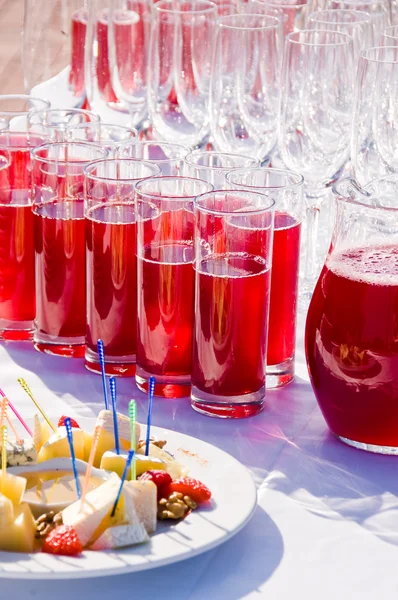 Glasses with a red drink — Stock Photo, Image