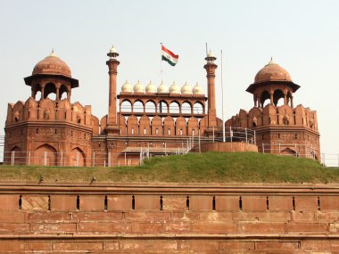 Red Fort Flag Hoisted clipart