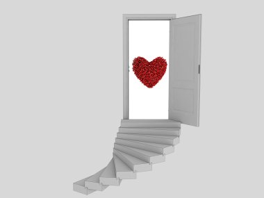 Heart inside gate clipart