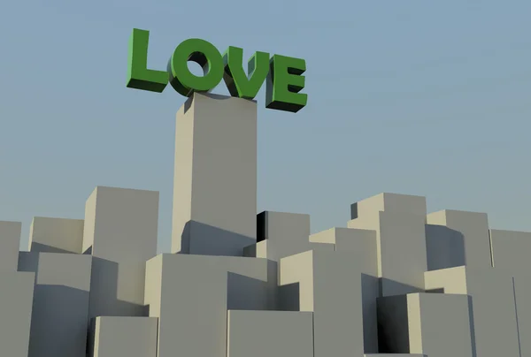 3D любовь текст — стоковое фото
