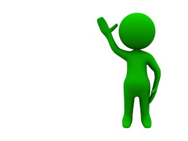 Character waving clipart