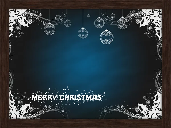 Різдвяна рамка крейдяна дошка веселого Різдва — стокове фото