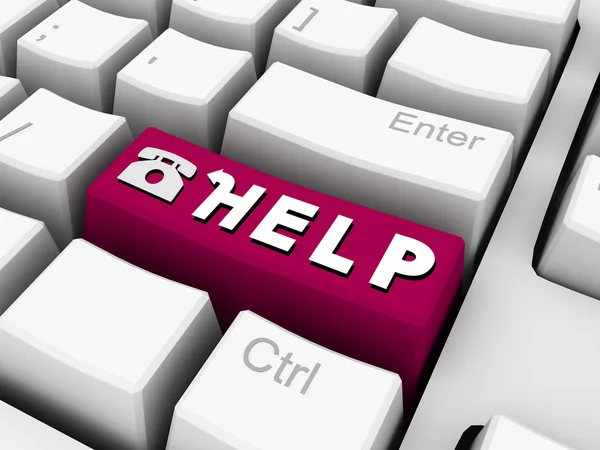 Hilfe auf der Tastatur — Stockfoto