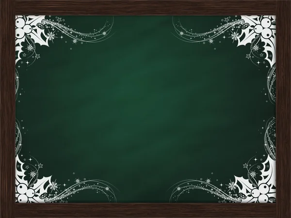 Blank white border chalk board — Stock Photo, Image