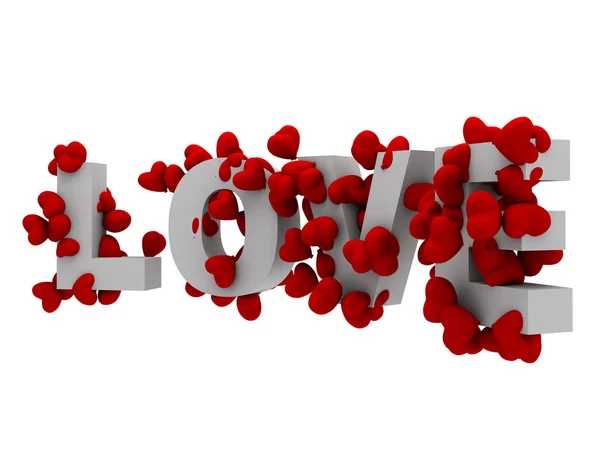 3D kärlek-text — Stockfoto