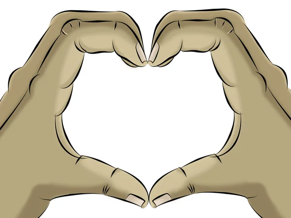 Heart shape hand — Stock Photo, Image