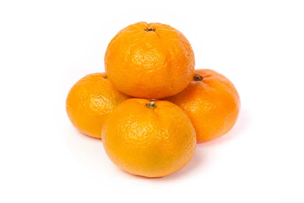 Stock image Four fresh mandarin isolated on white