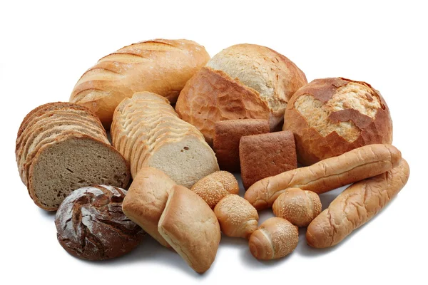 Gruppe von verschiedenen Brotprodukten — Stockfoto