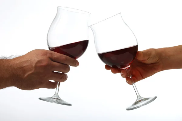 Man and woman toasting — Stock Photo, Image