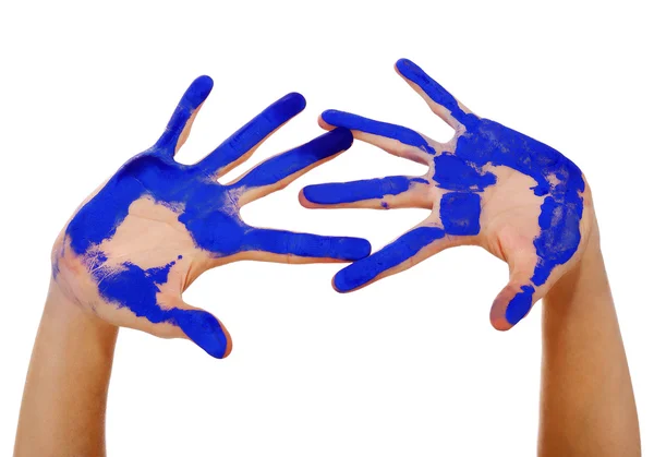 Painted hands with clipping path — Stock Photo, Image