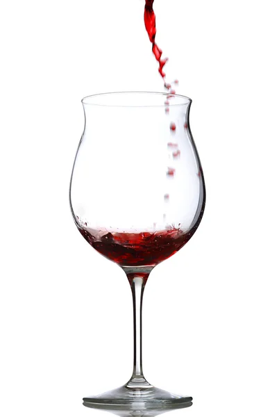 Rødvin som helles – stockfoto