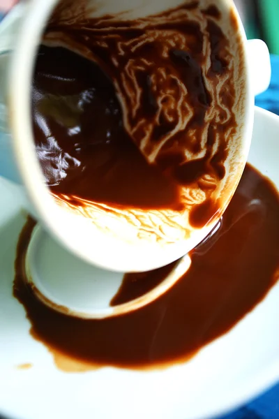 Taza de café volcada — Foto de Stock