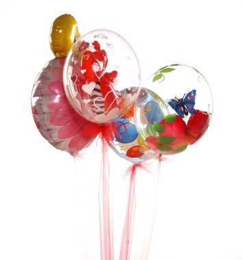 Five balloones clipart