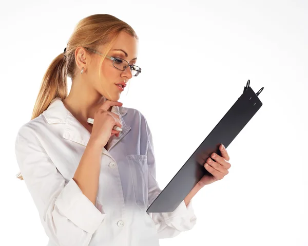 Nurse working with charts — Stock Photo, Image