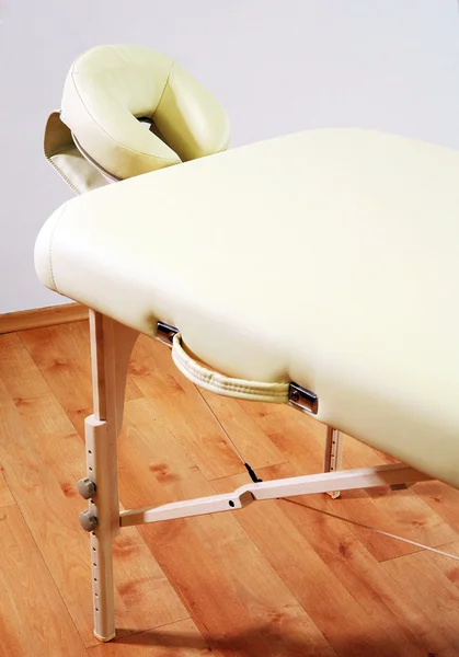 Nouveau Détail Table Massage Cuir Blanc — Photo