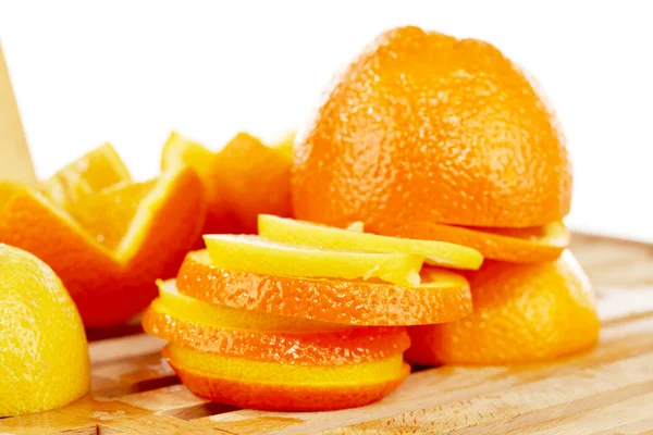 Slices Orange Lemon Mixed Together — Stock Photo, Image