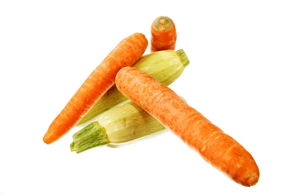 Carrots and gourds — Stock Photo, Image