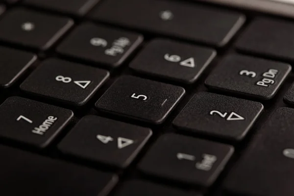 Черная клавиатура ноутбука, числовая часть — стоковое фото