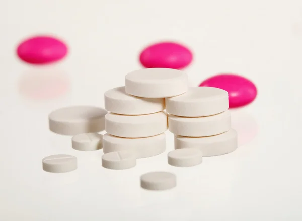 Rózsaszín és fehér tabletta 3 — Stock Fotó