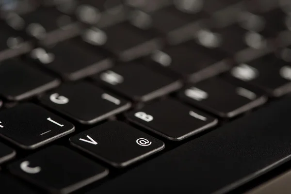 Černé Notebookové klávesnice — Stock fotografie