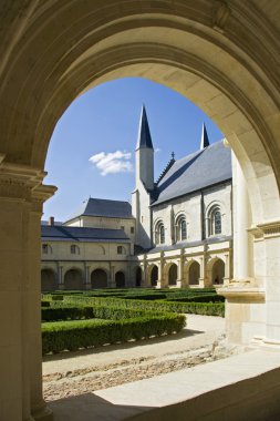 Courtyard of Abbaye de Fontevraud clipart