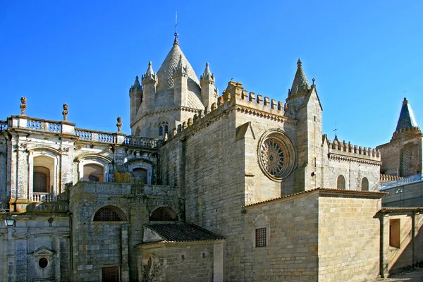 Romanisch Gotische Kathedrale Von Evora Portugal Stockbild