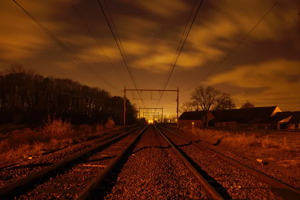 stock image Waiting for the Night Train