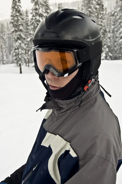 stock image Avid Skier with helmet