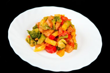 Vegetables with meat clipart