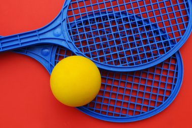 Rackets and ball clipart