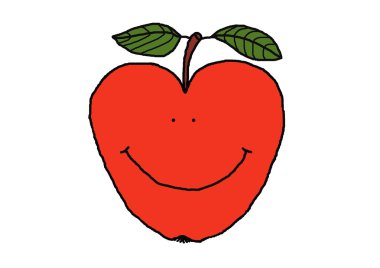 Funny apple clipart