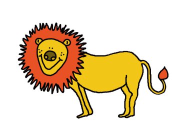 Funny lion clipart