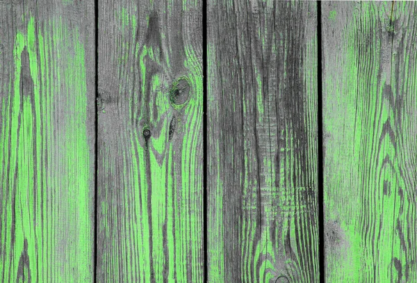 Green paint on the old wood — Stock Photo, Image