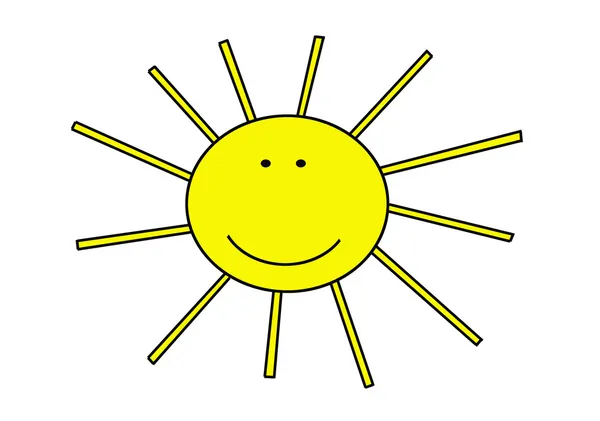 Śmieszne słońce — Zdjęcie stockowe