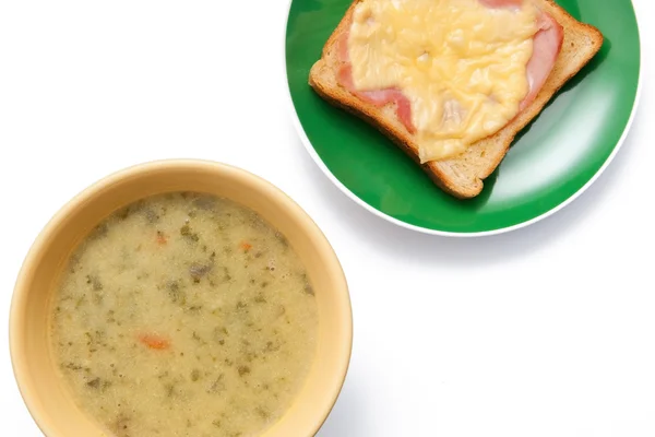 スープ ＆ トースト — ストック写真
