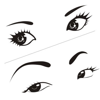 Woman's eyes clipart