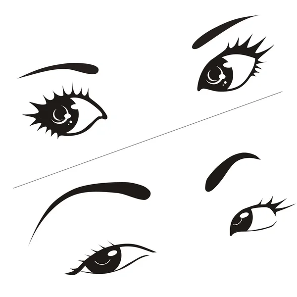 Les yeux de la femme — Image vectorielle