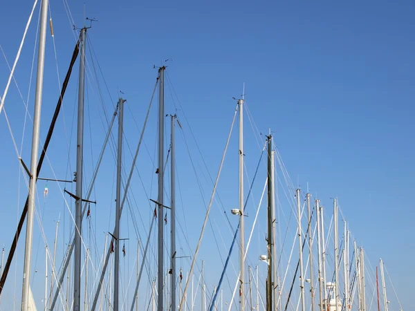 Masts Isolated Blue Sky Background — Stock Photo, Image