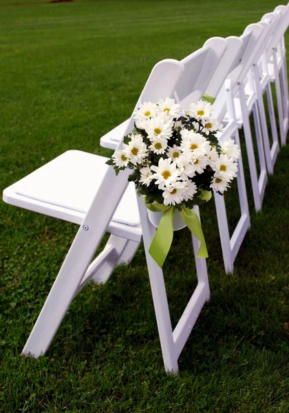 Гостьові стільці для зовнішнього весілля Стокове Фото