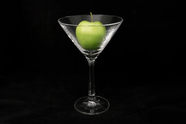 Apple in glas Stockfoto