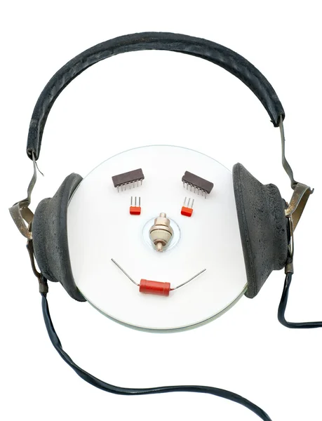 The cheerful radio operator — Stock Photo, Image