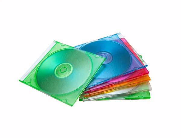 Компакт-дисків в коробках — стокове фото