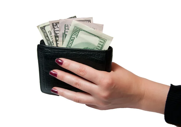 stock image Hand holds the purse