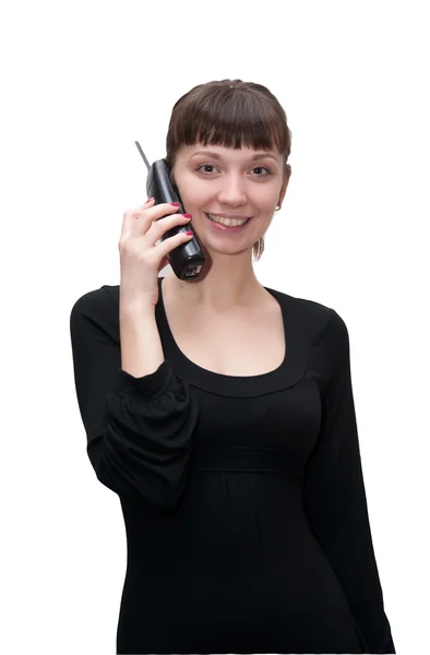 Girl with phone — Stock Photo, Image