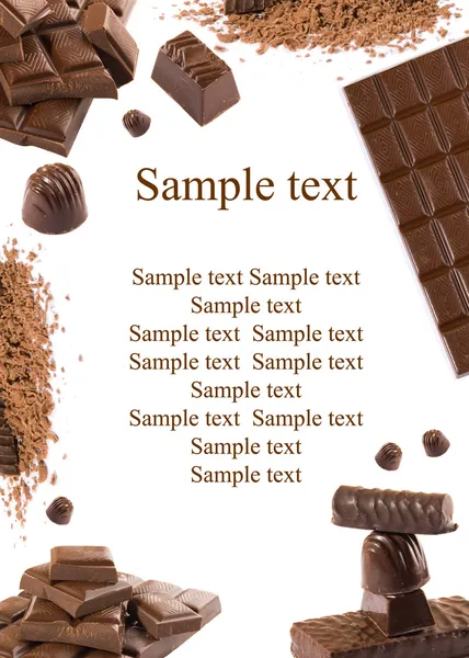 Čokoládový rámeček — Stock fotografie