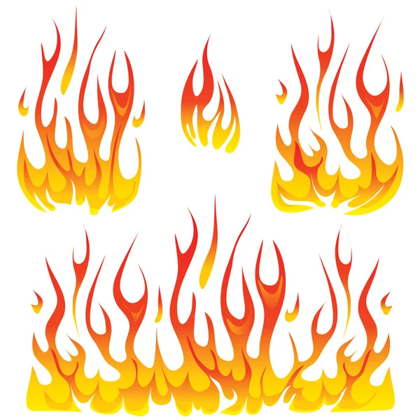 Fire design elements — Stock Vector