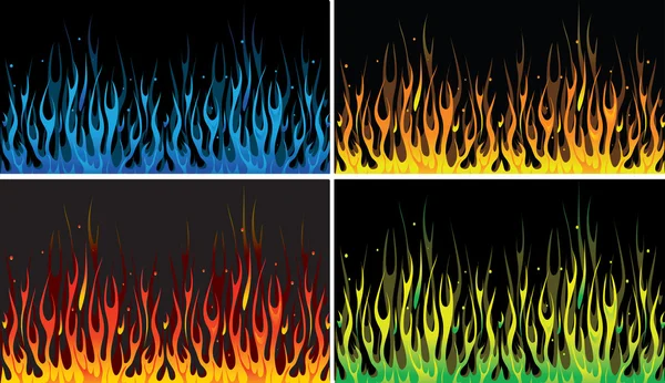 Multicolor fire — Stock Vector