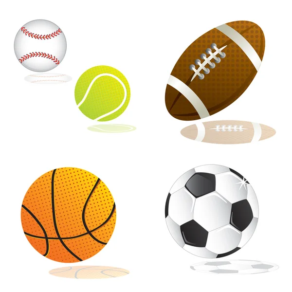 Sportovní míče — Stockový vektor