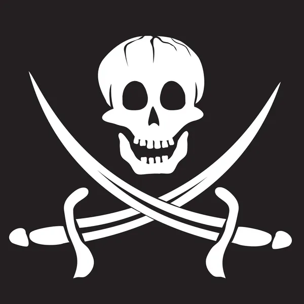 Bandera de pirata — Vector de stock